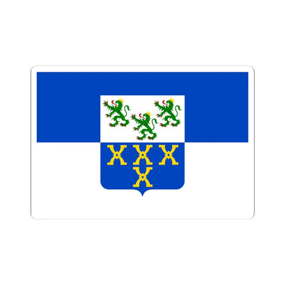 Flag of Pepinster (Belgium) (Coat of Arms) STICKER Vinyl Kiss-Cut Decal 4 Inch White - The Sticker Space