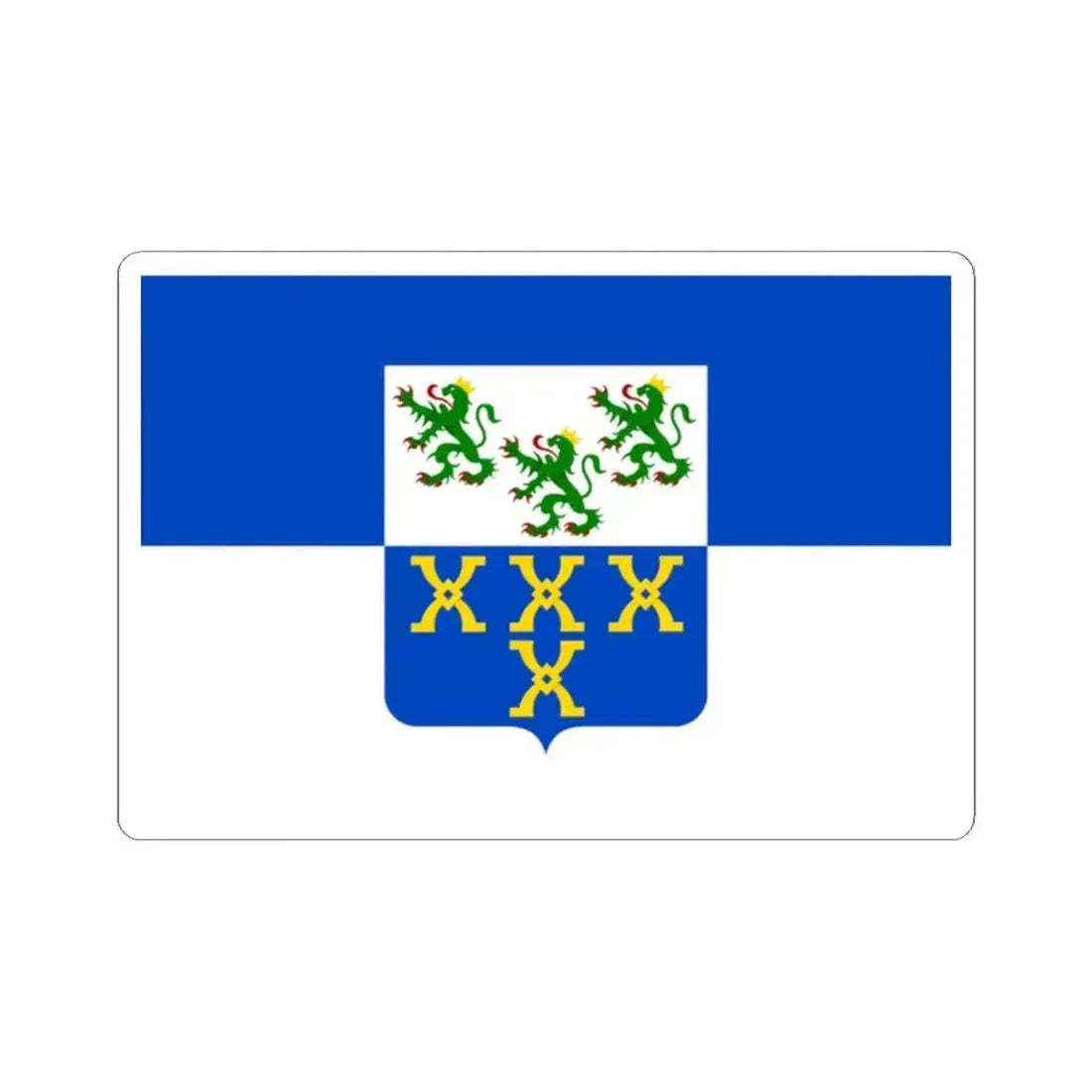 Flag of Pepinster (Belgium) STICKER Vinyl Kiss-Cut Decal 2 Inch White - The Sticker Space