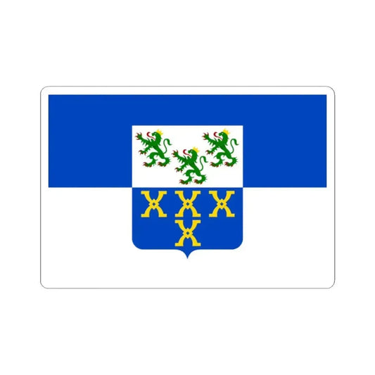 Flag of Pepinster (Belgium) STICKER Vinyl Kiss-Cut Decal 2 Inch White - The Sticker Space