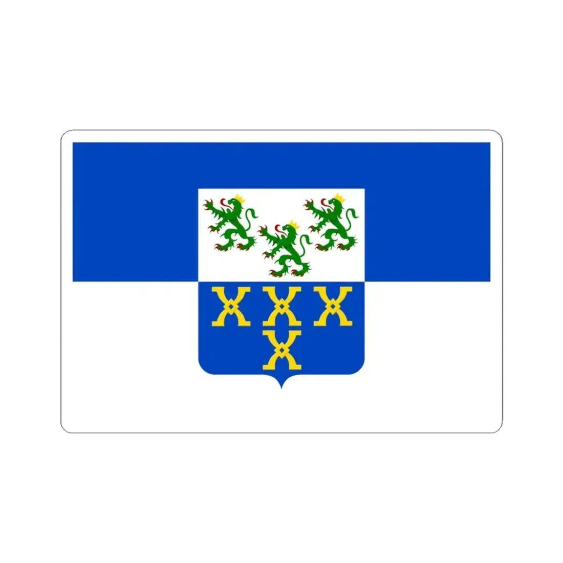 Flag of Pepinster (Belgium) STICKER Vinyl Kiss-Cut Decal 4 Inch White - The Sticker Space