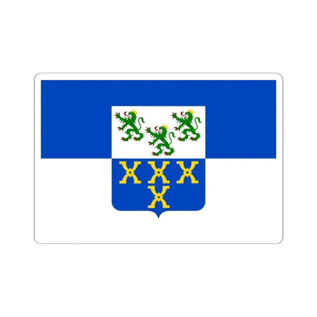 Flag of Pepinster (Belgium) STICKER Vinyl Kiss-Cut Decal 6 Inch White - The Sticker Space