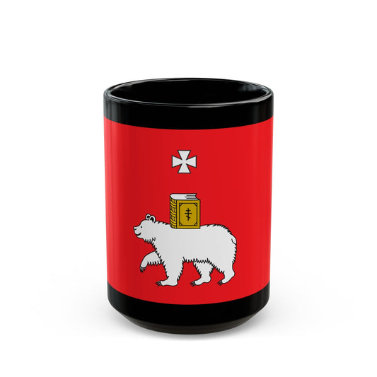 Flag of Perm Russia - Black Coffee Mug-15oz-The Sticker Space