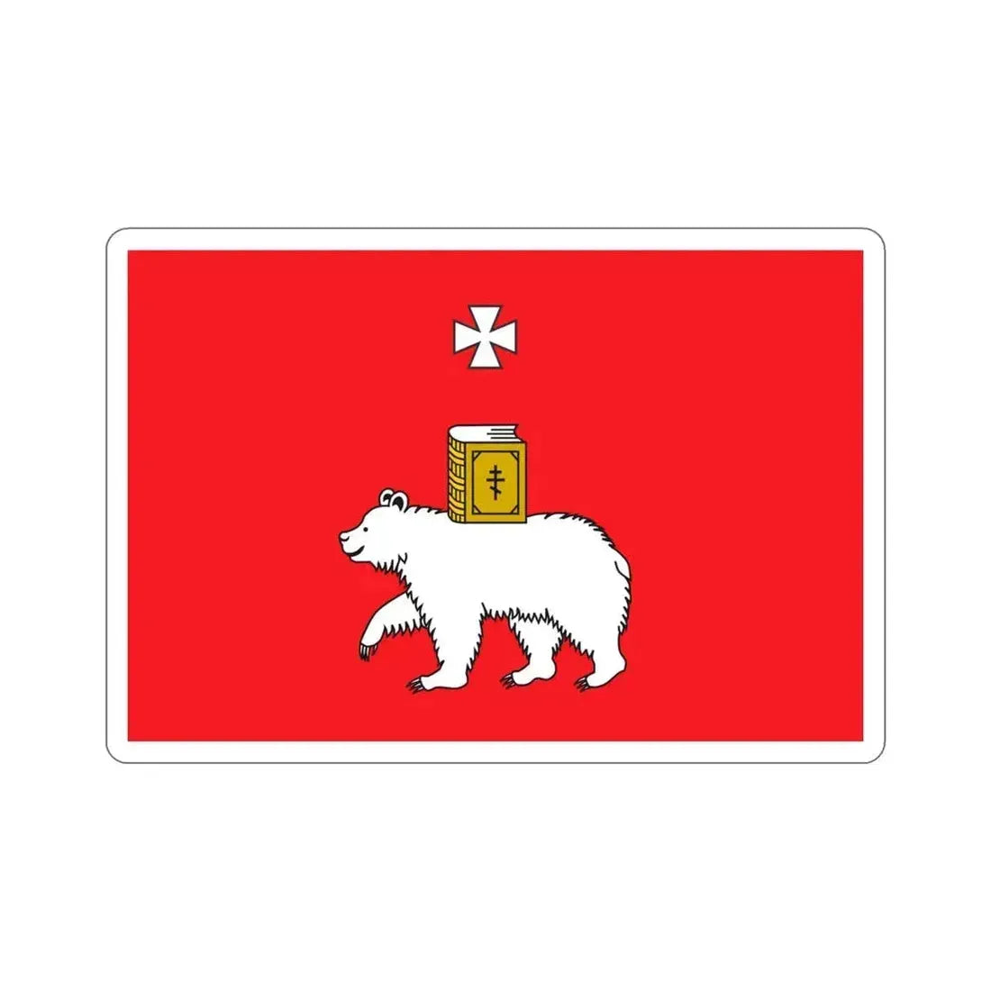 Flag of Perm Russia STICKER Vinyl Die-Cut Decal 4 Inch - The Sticker Space