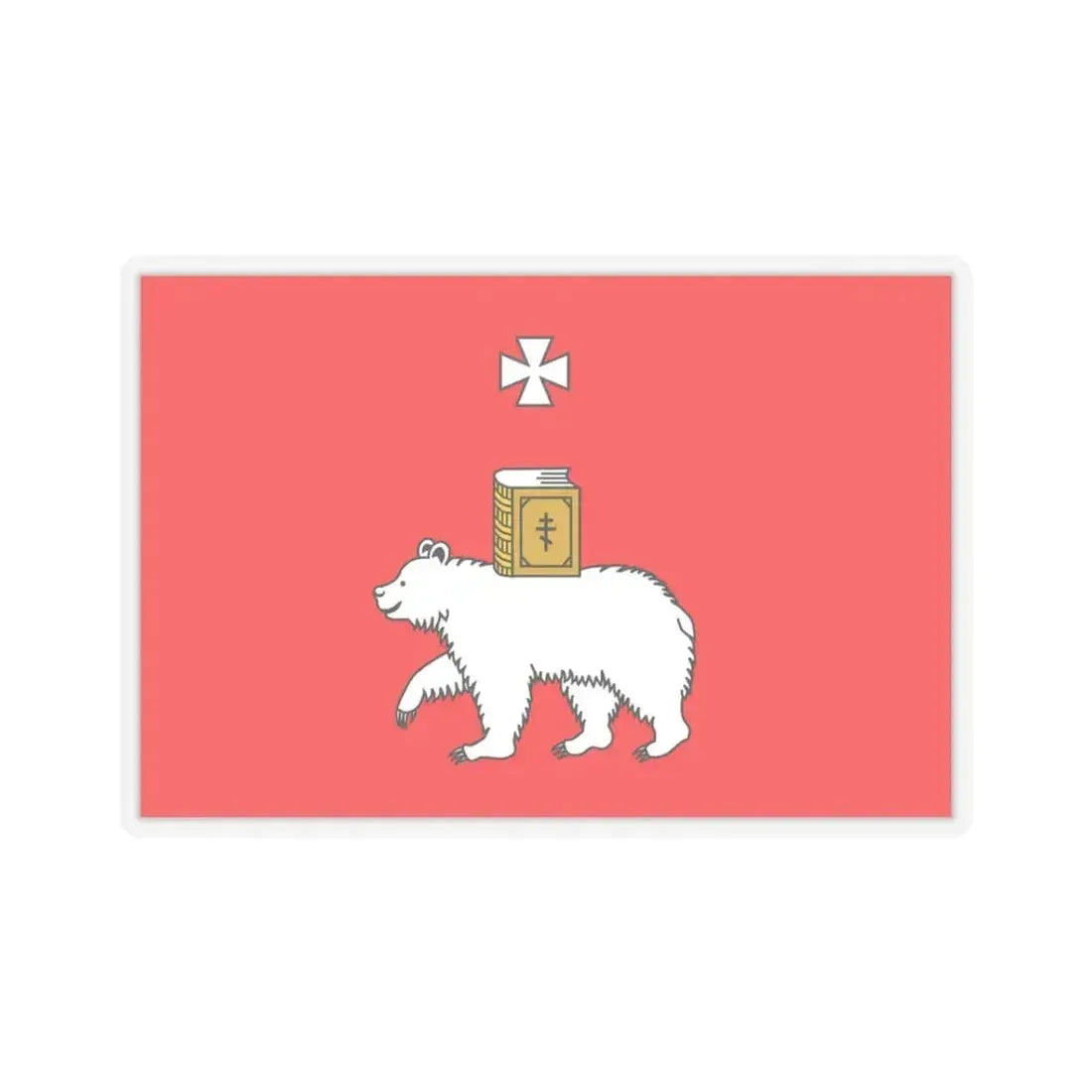 Flag of Perm Russia - STICKER Vinyl Kiss-Cut Decal 3 Inch Transparent - The Sticker Space