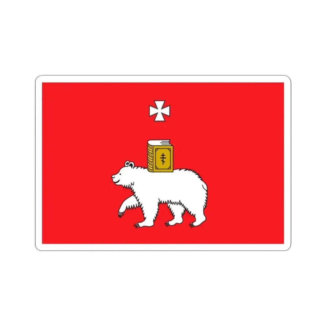 Flag of Perm Russia - STICKER Vinyl Kiss-Cut Decal 3 Inch White - The Sticker Space
