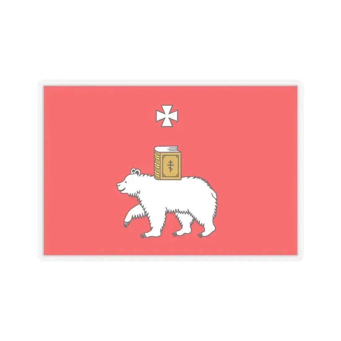 Flag of Perm Russia - STICKER Vinyl Kiss-Cut Decal 6 Inch Transparent - The Sticker Space