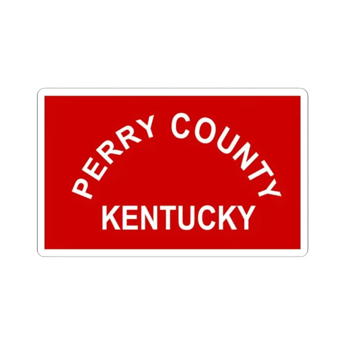 Flag of Perry County Kentucky (United States) STICKER Vinyl Kiss-Cut Decal 2 Inch White - The Sticker Space