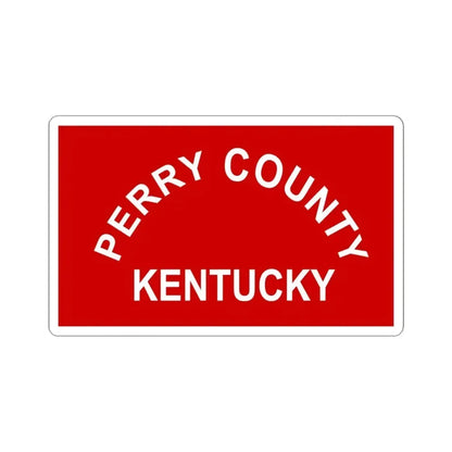 Flag of Perry County Kentucky (United States) STICKER Vinyl Kiss-Cut Decal 6 Inch White - The Sticker Space