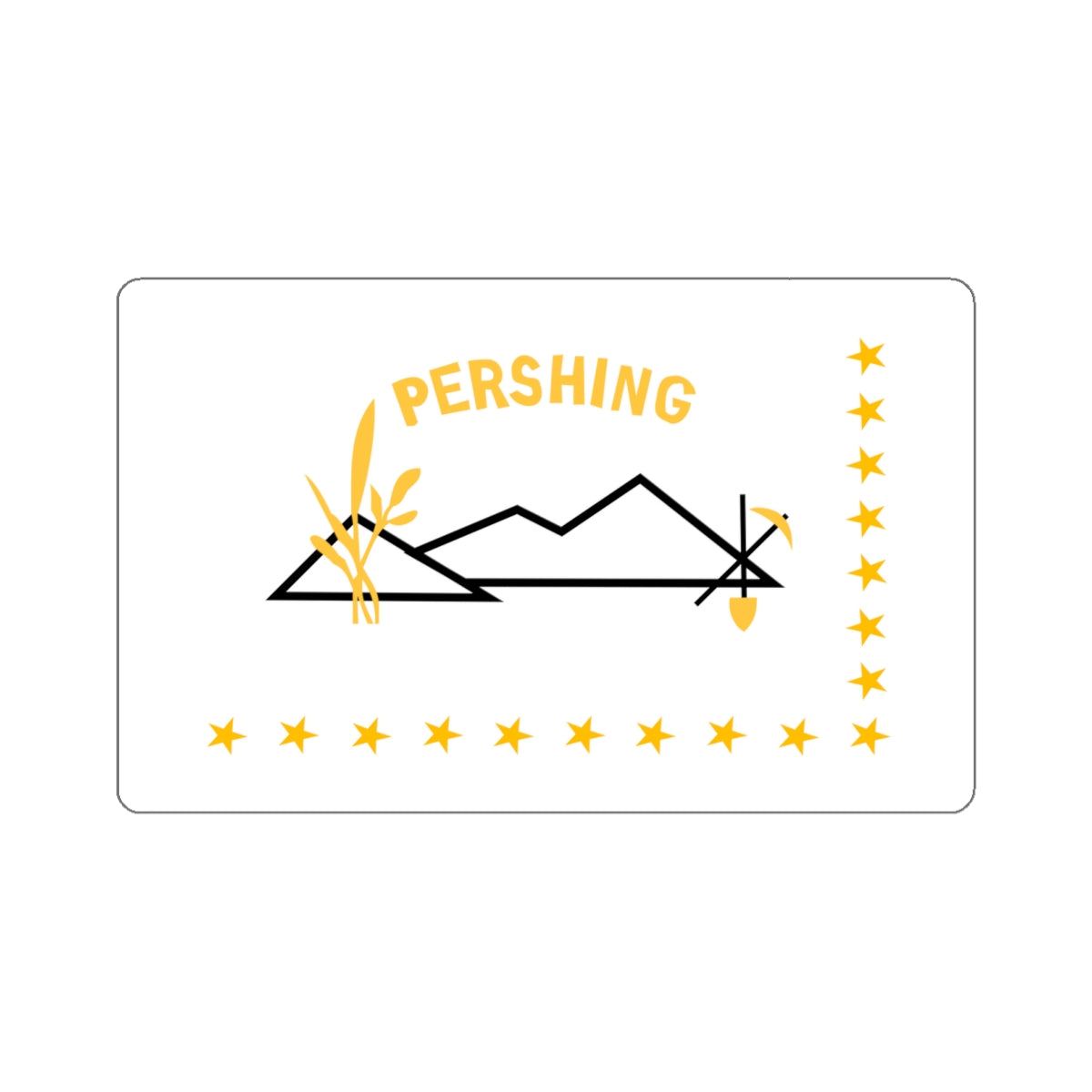 Flag of Pershing County Nevada STICKER Vinyl Die-Cut Decal-White-The Sticker Space