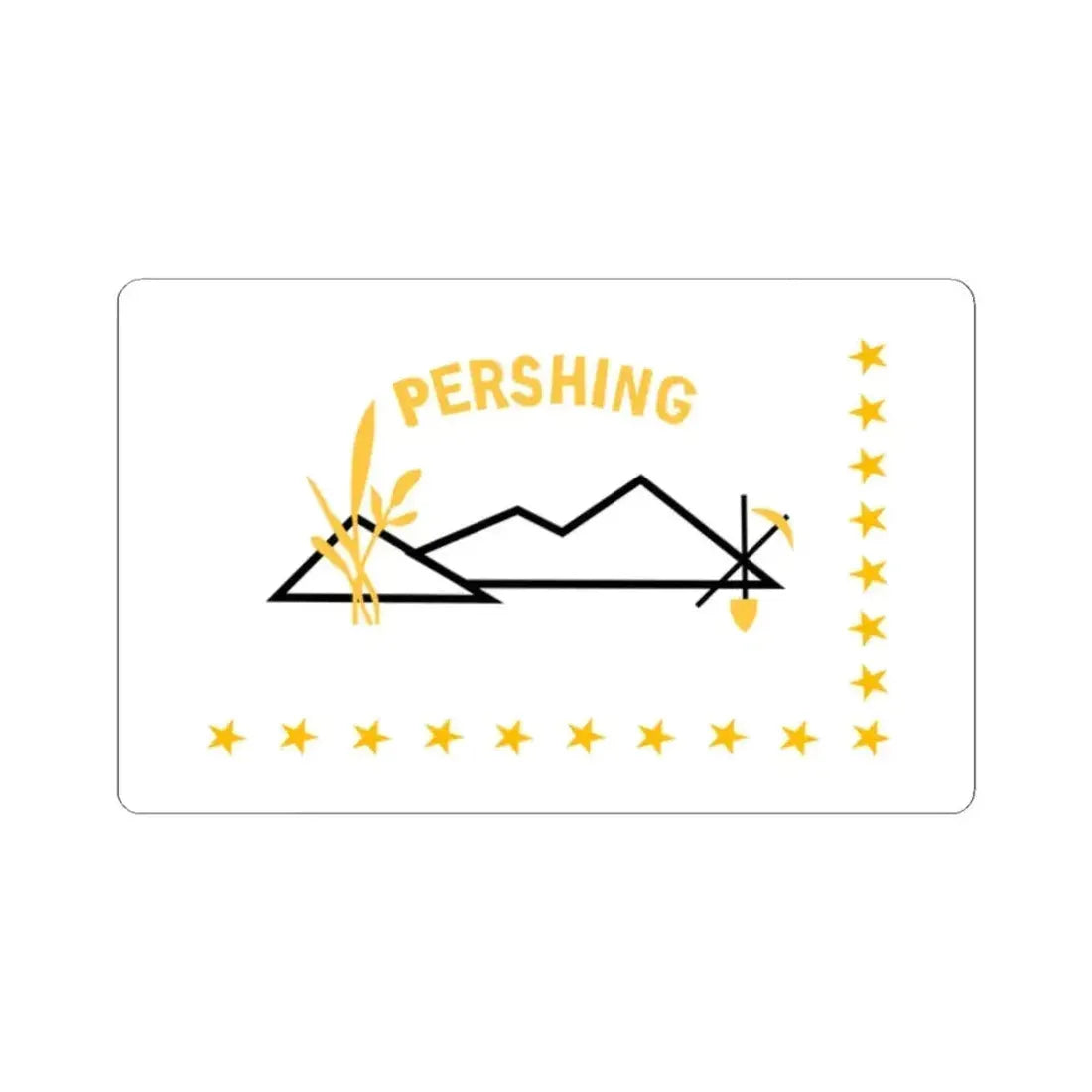 Flag of Pershing County Nevada (United States) STICKER Vinyl Kiss-Cut Decal 2 Inch White - The Sticker Space