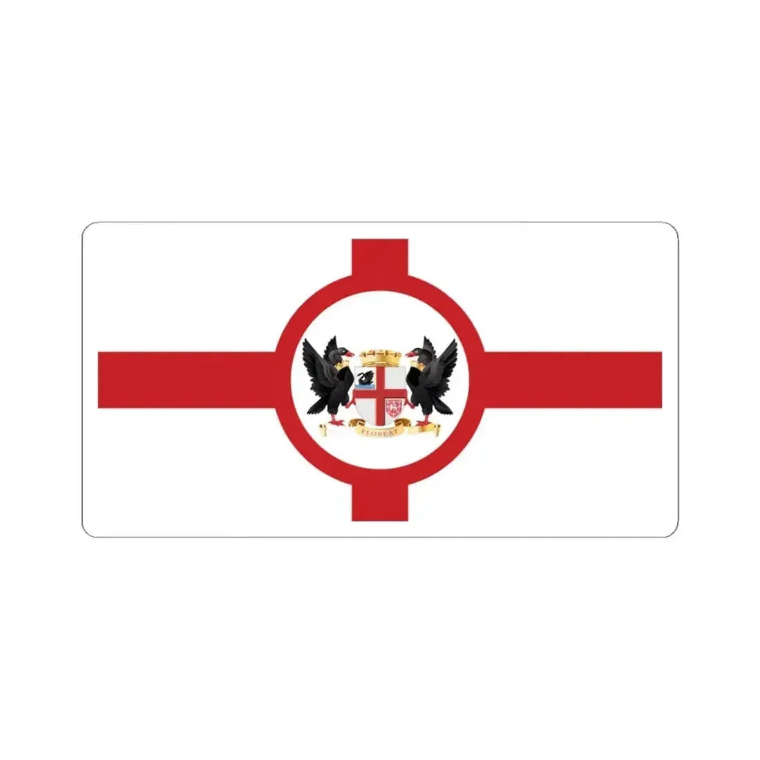 Flag of Perth (Australia) STICKER Vinyl Kiss-Cut Decal 4 Inch White - The Sticker Space