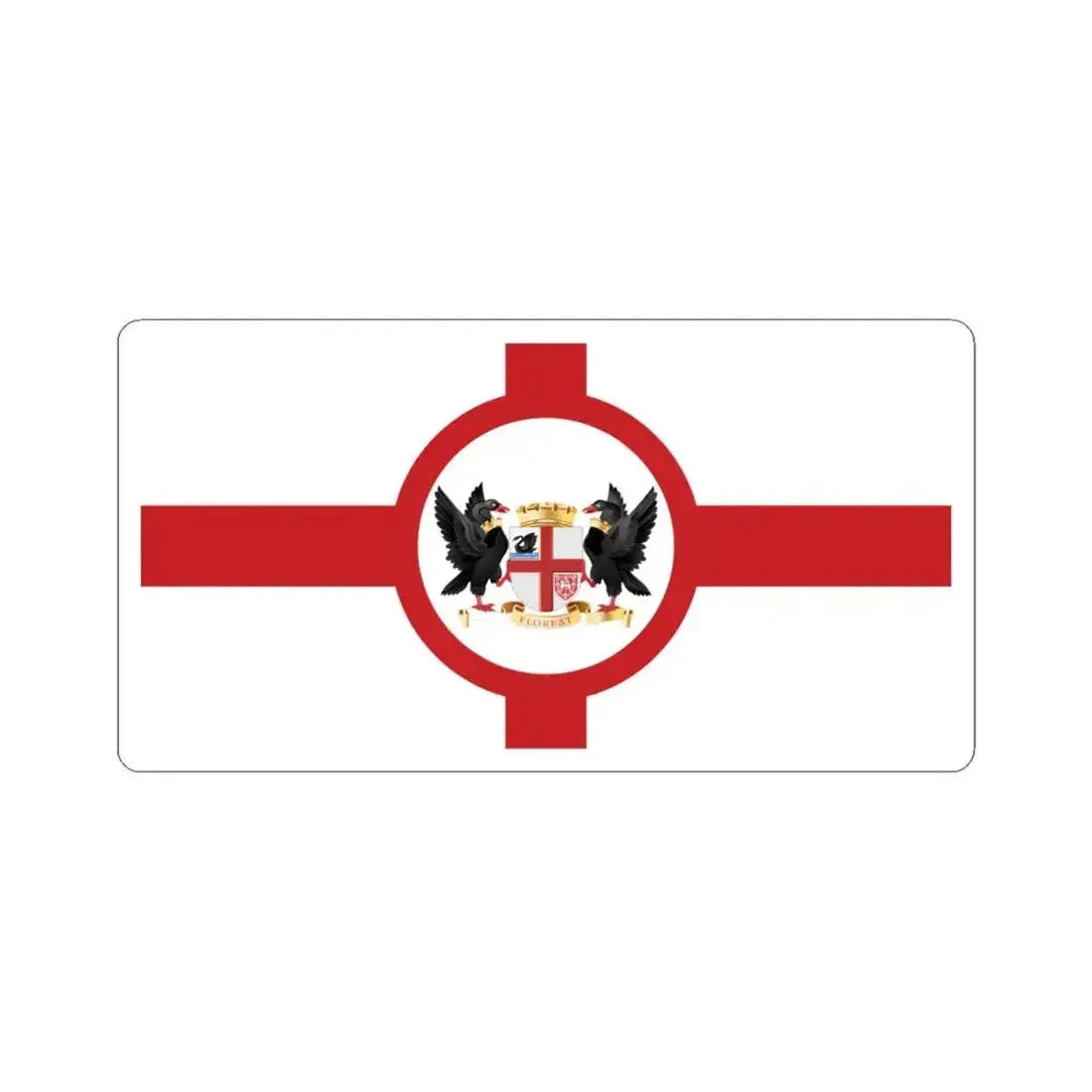 Flag of Perth (Australia) STICKER Vinyl Kiss-Cut Decal 6 Inch White - The Sticker Space