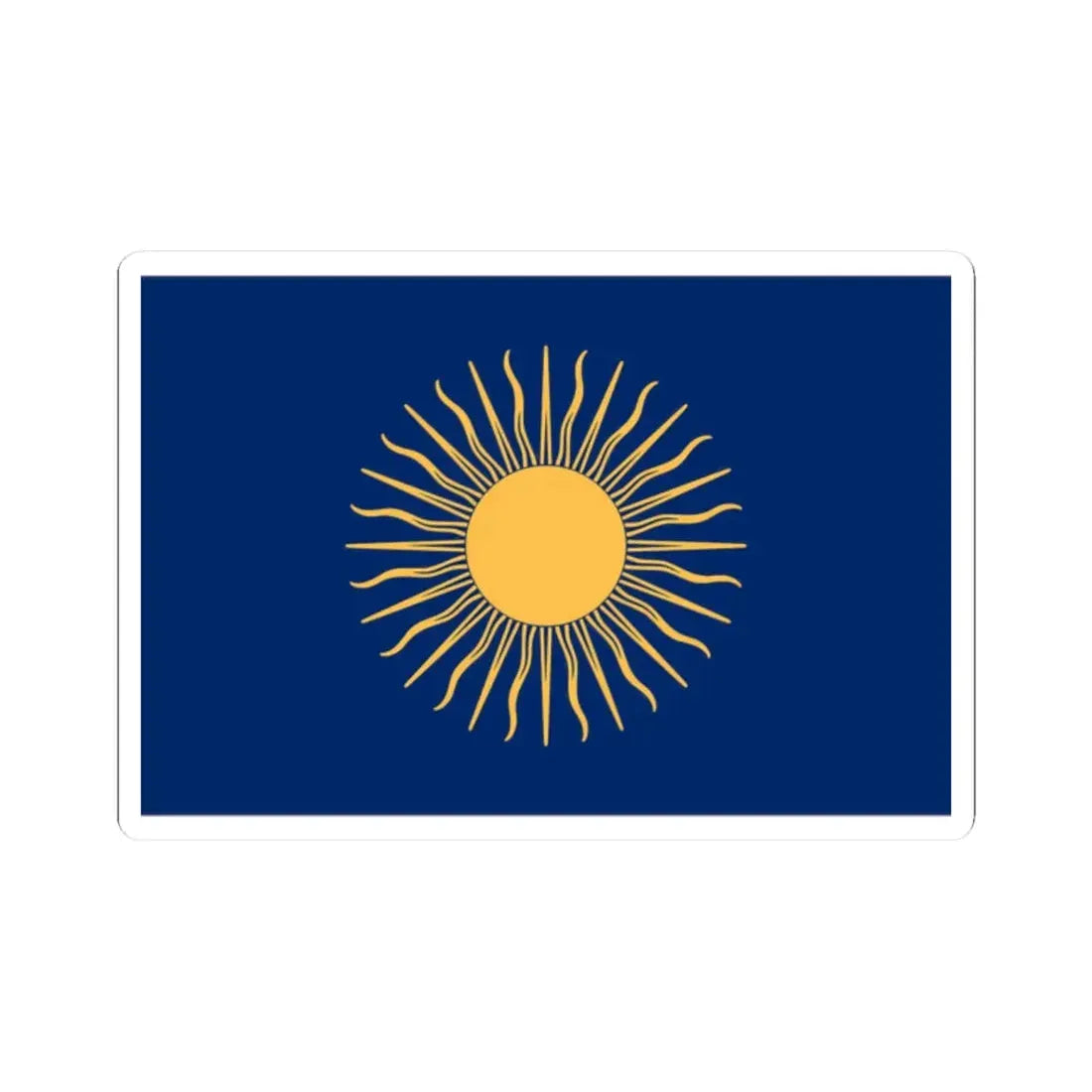 Flag of Peru 1820 unofficial (Peru) STICKER Vinyl Kiss-Cut Decal 2 Inch White - The Sticker Space