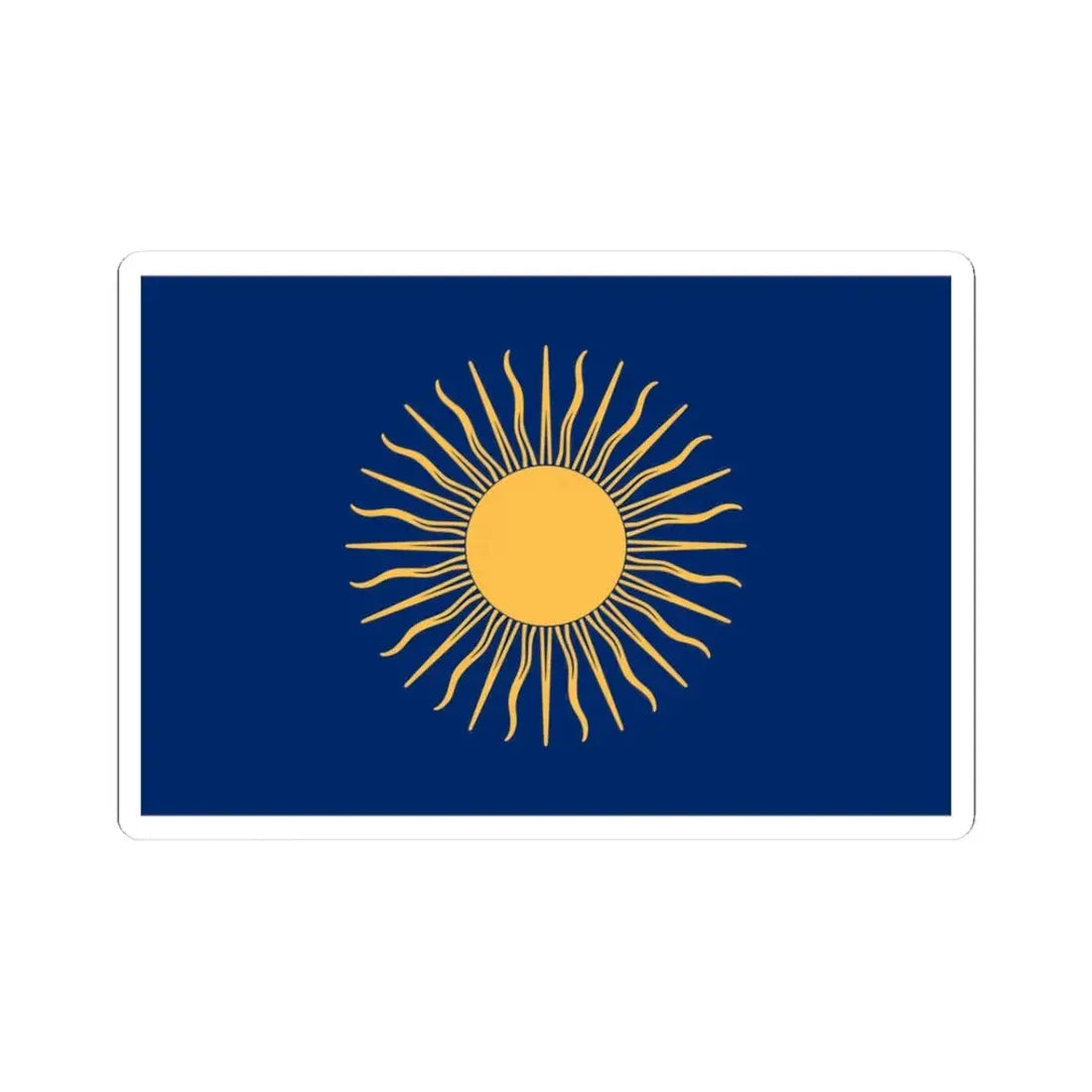 Flag of Peru 1820 unofficial (Peru) STICKER Vinyl Kiss-Cut Decal 3 Inch White - The Sticker Space