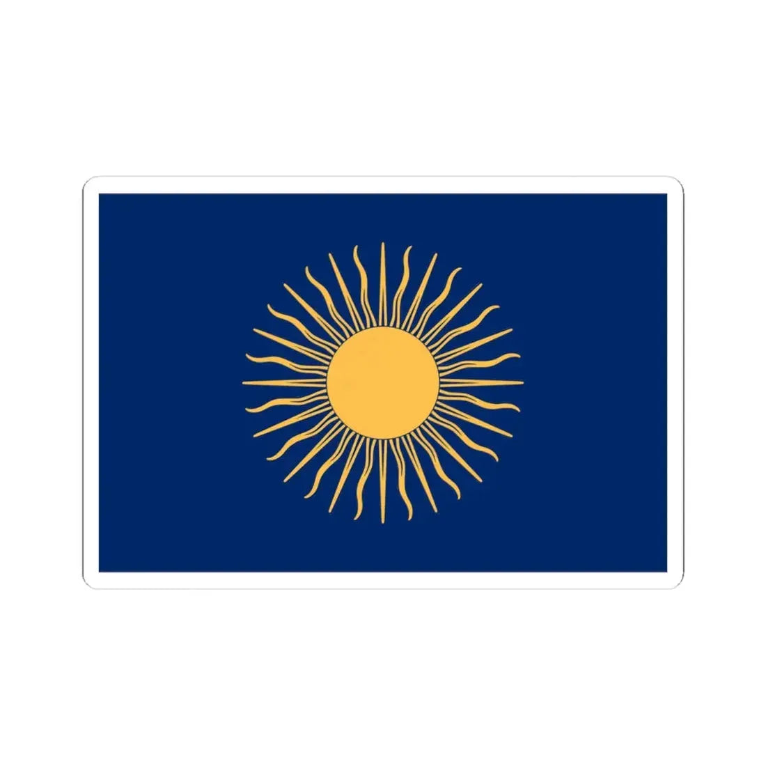 Flag of Peru 1820 unofficial (Peru) STICKER Vinyl Kiss-Cut Decal 4 Inch White - The Sticker Space