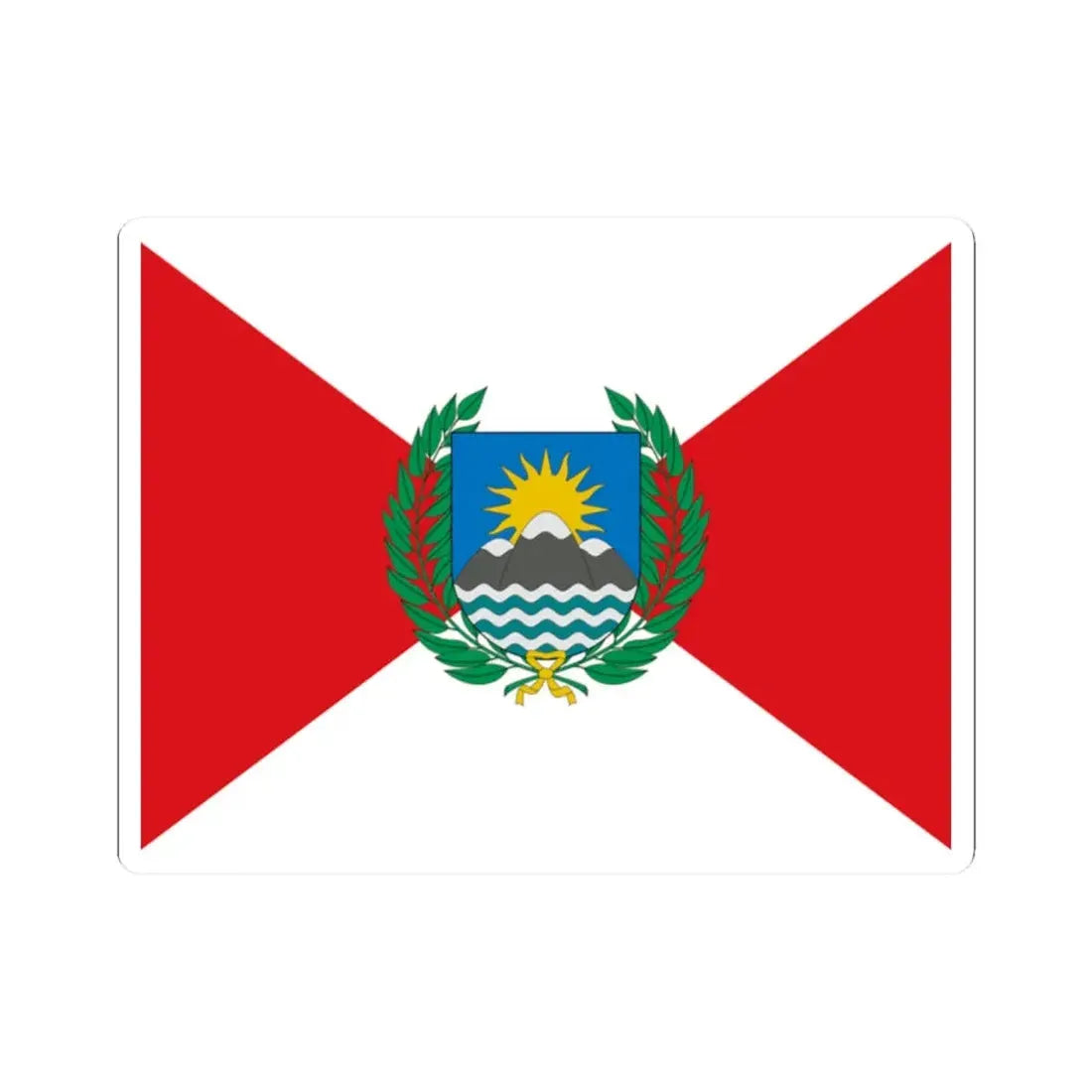 Flag of Peru 1821-1822 (Peru) STICKER Vinyl Kiss-Cut Decal 2 Inch White - The Sticker Space