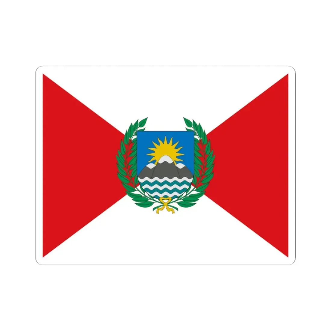 Flag of Peru 1821-1822 (Peru) STICKER Vinyl Kiss-Cut Decal 3 Inch White - The Sticker Space