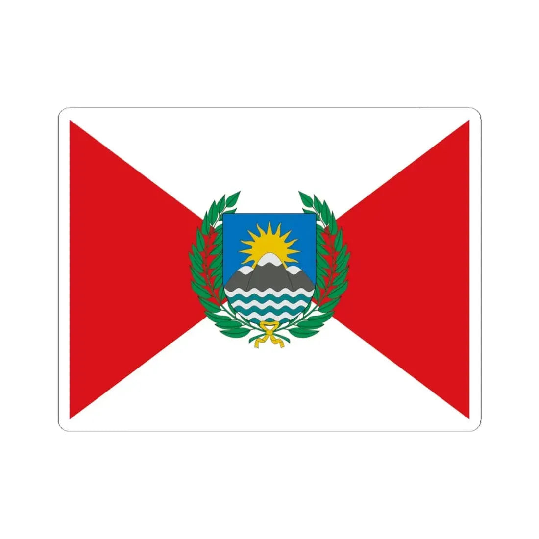 Flag of Peru 1821-1822 (Peru) STICKER Vinyl Kiss-Cut Decal 4 Inch White - The Sticker Space