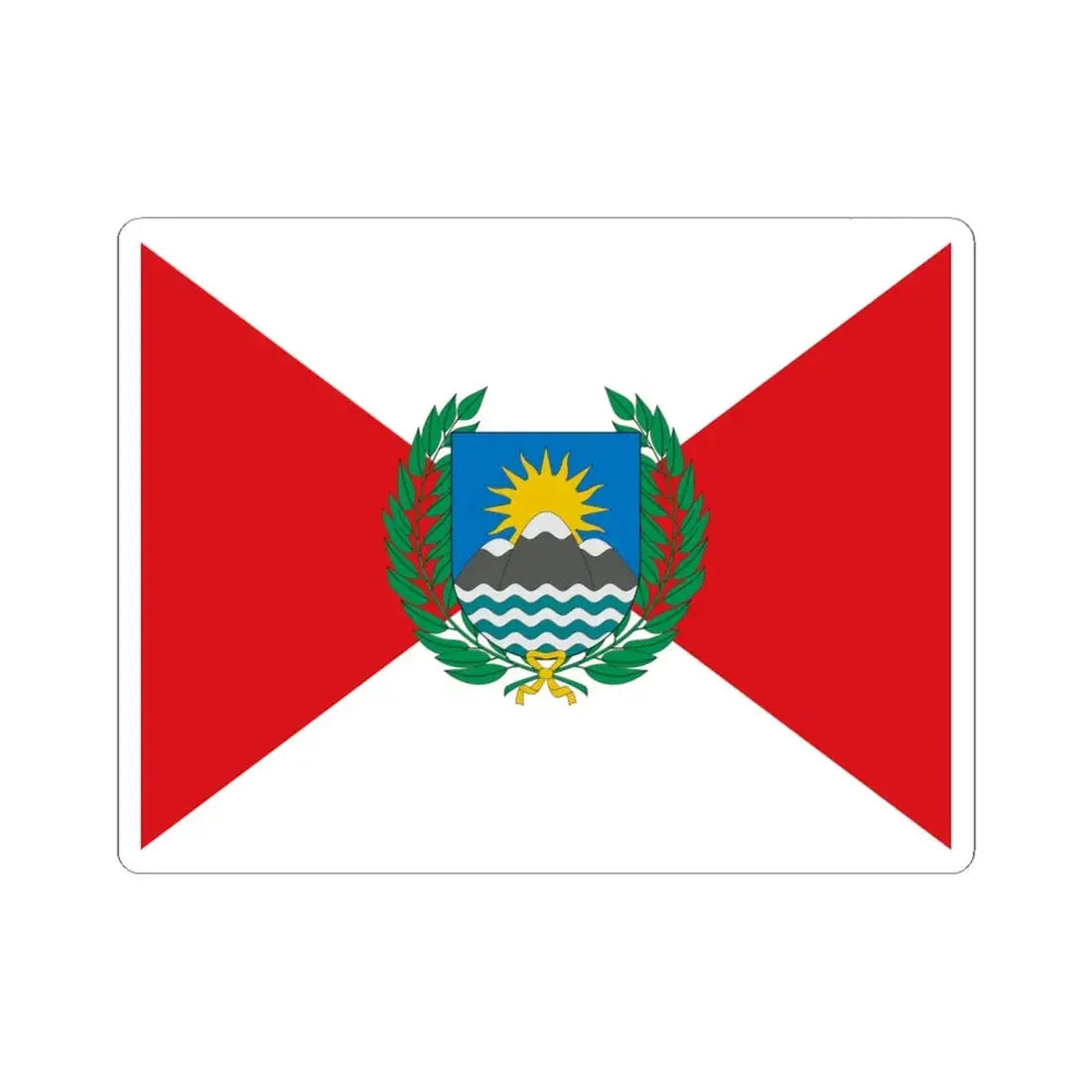 Flag of Peru 1821-1822 (Peru) STICKER Vinyl Kiss-Cut Decal 6 Inch White - The Sticker Space