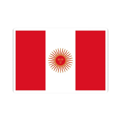 Flag of Peru 1822-1825 (Peru) STICKER Vinyl Kiss-Cut Decal 2 Inch White - The Sticker Space