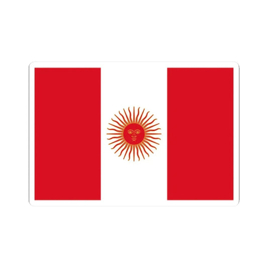 Flag of Peru 1822-1825 (Peru) STICKER Vinyl Kiss-Cut Decal 2 Inch White - The Sticker Space