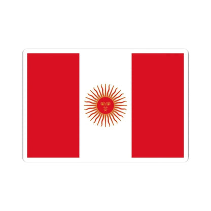 Flag of Peru 1822-1825 (Peru) STICKER Vinyl Kiss-Cut Decal 3 Inch White - The Sticker Space