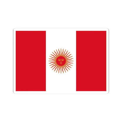 Flag of Peru 1822-1825 (Peru) STICKER Vinyl Kiss-Cut Decal 4 Inch White - The Sticker Space