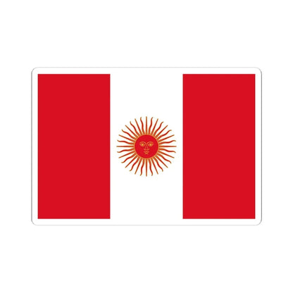 Flag of Peru 1822-1825 (Peru) STICKER Vinyl Kiss-Cut Decal 6 Inch White - The Sticker Space