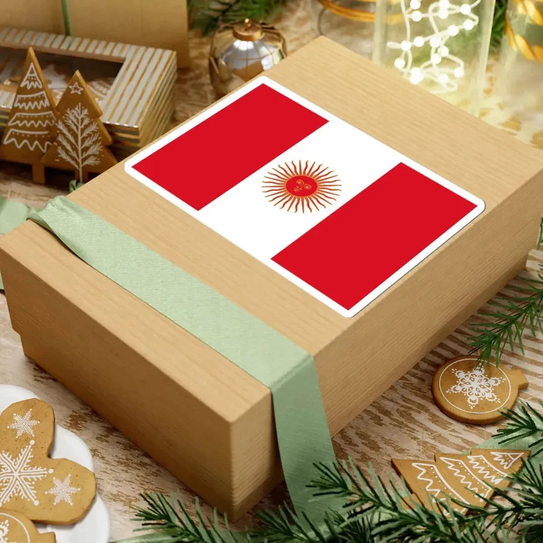 Flag of Peru 1822-1825 (Peru) STICKER Vinyl Kiss-Cut Decal - The Sticker Space