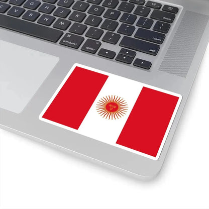 Flag of Peru 1822-1825 (Peru) STICKER Vinyl Kiss-Cut Decal - The Sticker Space