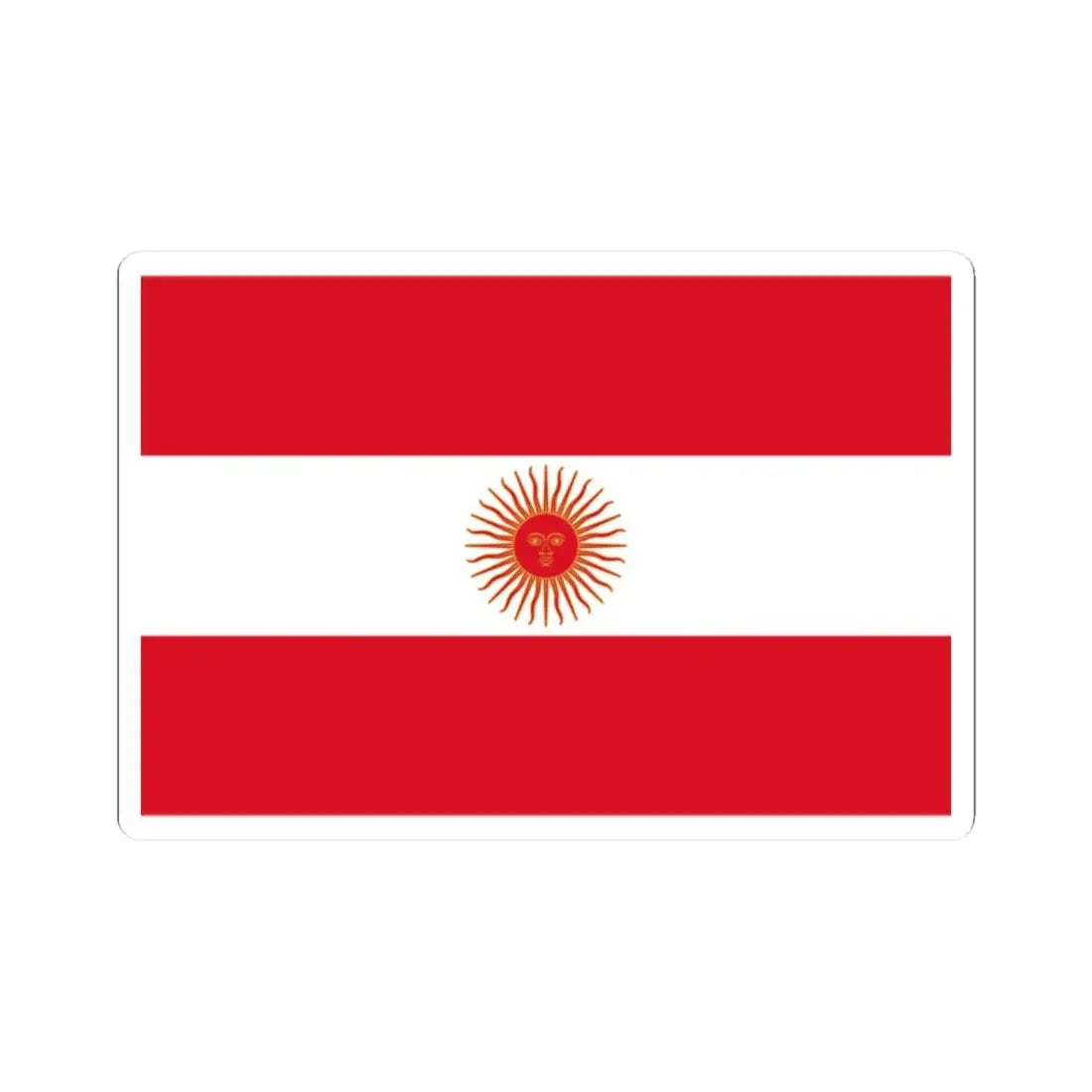 Flag of Peru 1822 (Peru) STICKER Vinyl Kiss-Cut Decal 2 Inch White - The Sticker Space