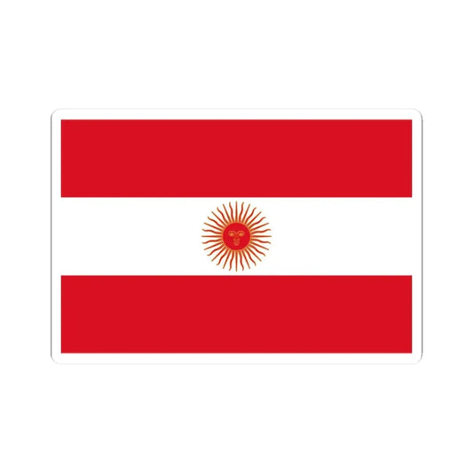 Flag of Peru 1822 (Peru) STICKER Vinyl Kiss-Cut Decal 2 Inch White - The Sticker Space