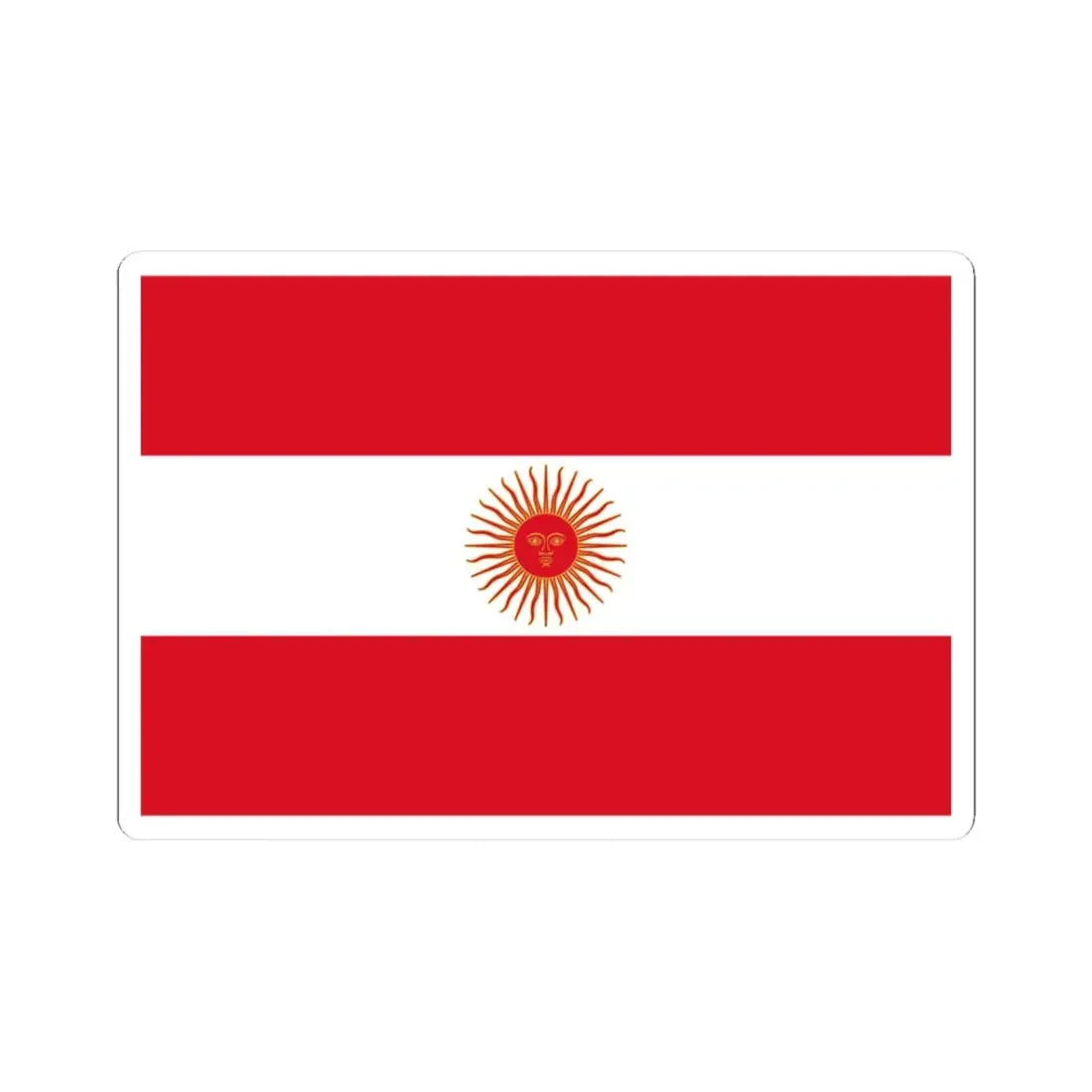 Flag of Peru 1822 (Peru) STICKER Vinyl Kiss-Cut Decal 3 Inch White - The Sticker Space