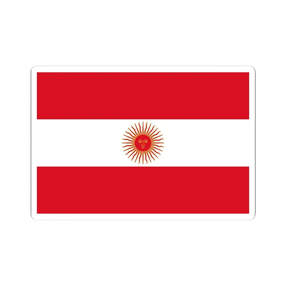 Flag of Peru 1822 (Peru) STICKER Vinyl Kiss-Cut Decal 4 Inch White - The Sticker Space
