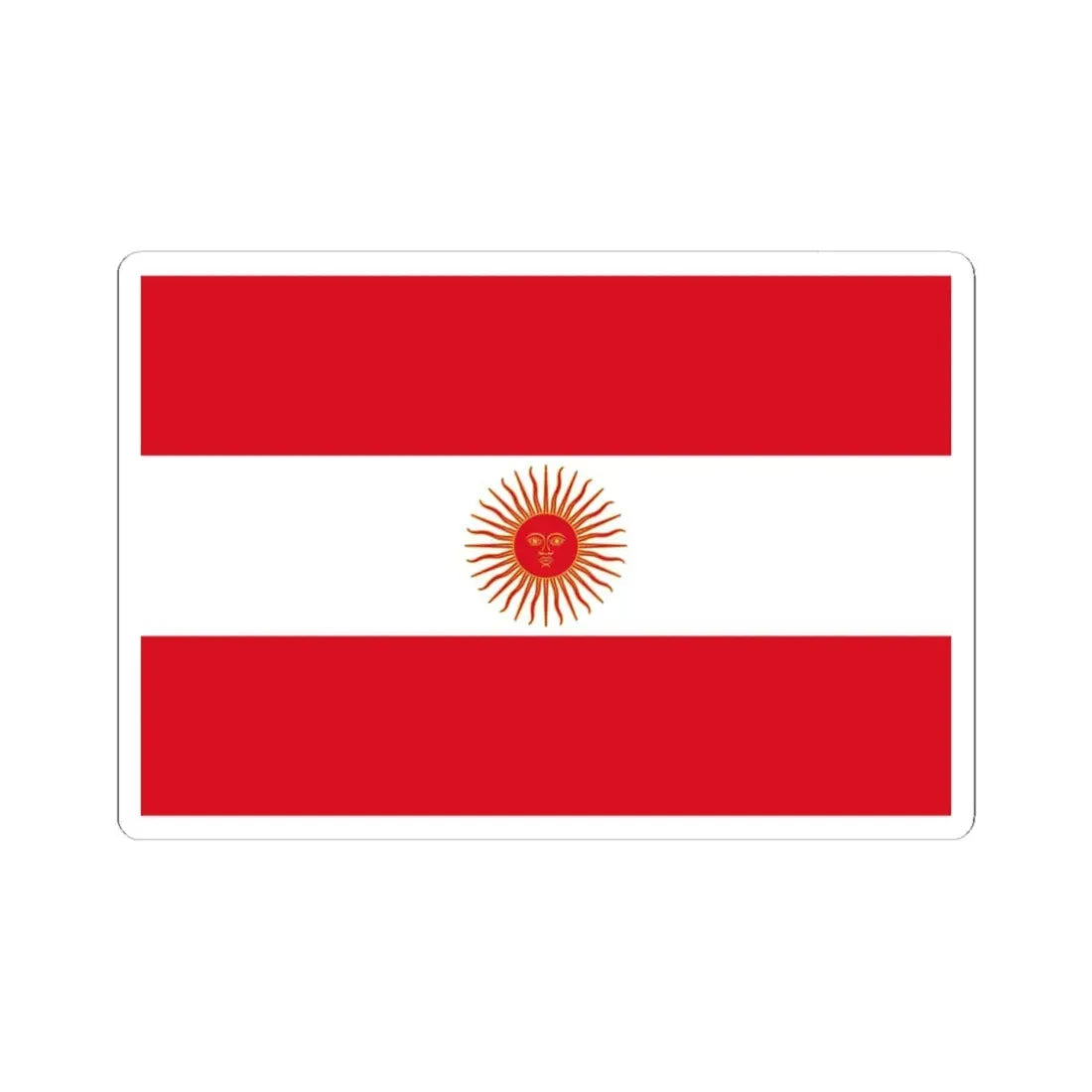 Flag of Peru 1822 (Peru) STICKER Vinyl Kiss-Cut Decal 6 Inch White - The Sticker Space