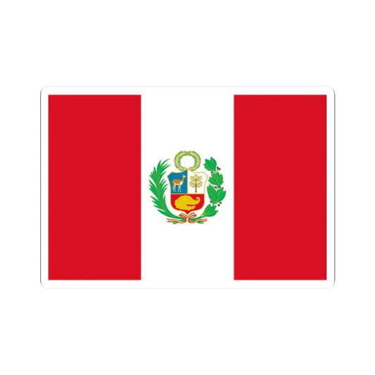 Flag of Peru 1825-1884 (Peru) STICKER Vinyl Kiss-Cut Decal 2 Inch White - The Sticker Space