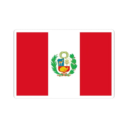 Flag of Peru 1825-1884 (Peru) STICKER Vinyl Kiss-Cut Decal 6 Inch White - The Sticker Space