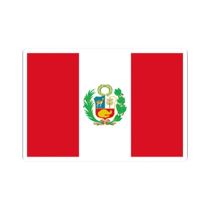 Flag of Peru 1884-1950 (Peru) STICKER Vinyl Kiss-Cut Decal 2 Inch White - The Sticker Space