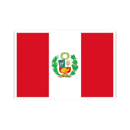 Flag of Peru 1884-1950 (Peru) STICKER Vinyl Kiss-Cut Decal 2 Inch White - The Sticker Space
