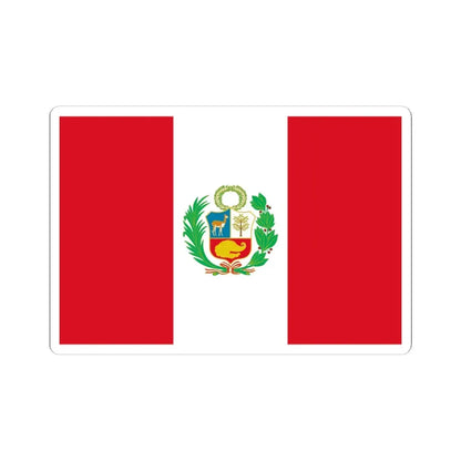 Flag of Peru 1884-1950 (Peru) STICKER Vinyl Kiss-Cut Decal 6 Inch White - The Sticker Space