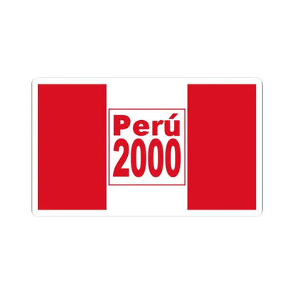 Flag of Peru 2000 (Peru) STICKER Vinyl Kiss-Cut Decal 2 Inch White - The Sticker Space
