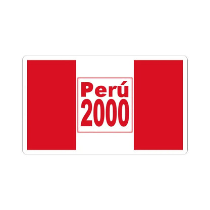 Flag of Peru 2000 (Peru) STICKER Vinyl Kiss-Cut Decal 4 Inch White - The Sticker Space