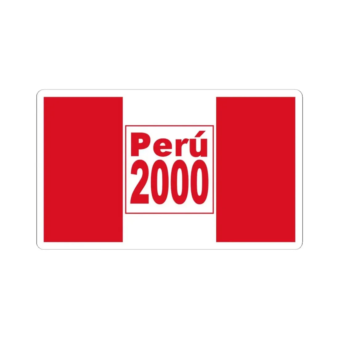 Flag of Peru 2000 (Peru) STICKER Vinyl Kiss-Cut Decal 6 Inch White - The Sticker Space