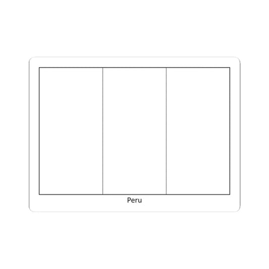 Flag of Peru colouring page (Peru) STICKER Vinyl Kiss-Cut Decal 2 Inch White - The Sticker Space