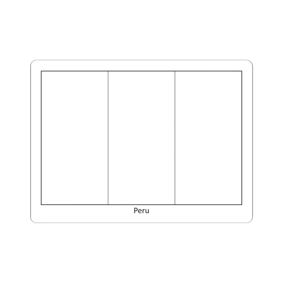 Flag of Peru colouring page (Peru) STICKER Vinyl Kiss-Cut Decal 6 Inch White - The Sticker Space