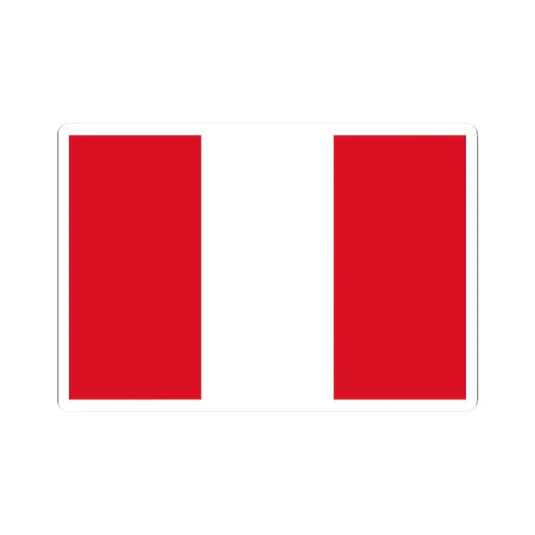 Flag of Peru (Peru) STICKER Vinyl Kiss-Cut Decal 2 Inch White - The Sticker Space