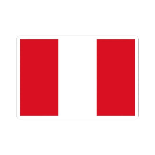 Flag of Peru (Peru) STICKER Vinyl Kiss-Cut Decal 2 Inch White - The Sticker Space