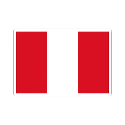 Flag of Peru (Peru) STICKER Vinyl Kiss-Cut Decal 3 Inch White - The Sticker Space