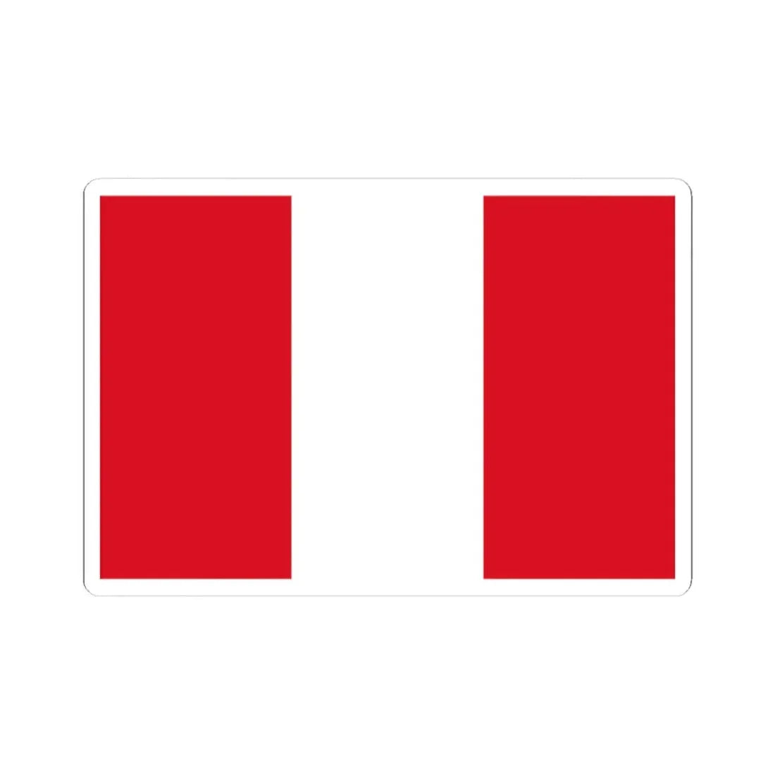 Flag of Peru (Peru) STICKER Vinyl Kiss-Cut Decal 4 Inch White - The Sticker Space