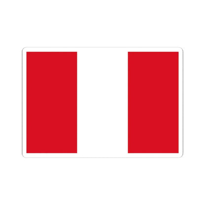 Flag of Peru (Peru) STICKER Vinyl Kiss-Cut Decal 6 Inch White - The Sticker Space